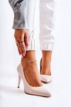 Sergio Leone Pearl Stiletto Pumps Beige Feliciana pumps
