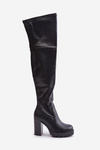 Knee High Heeled Boots Black Liatheia