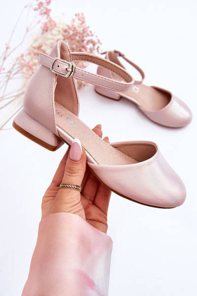Children's Low Heel Sandals Pink Nelly