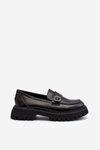 Black Flanila Women's Loafers with Strap