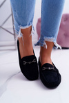 Women's Lightweight Moccasins Eco-suede Black Think