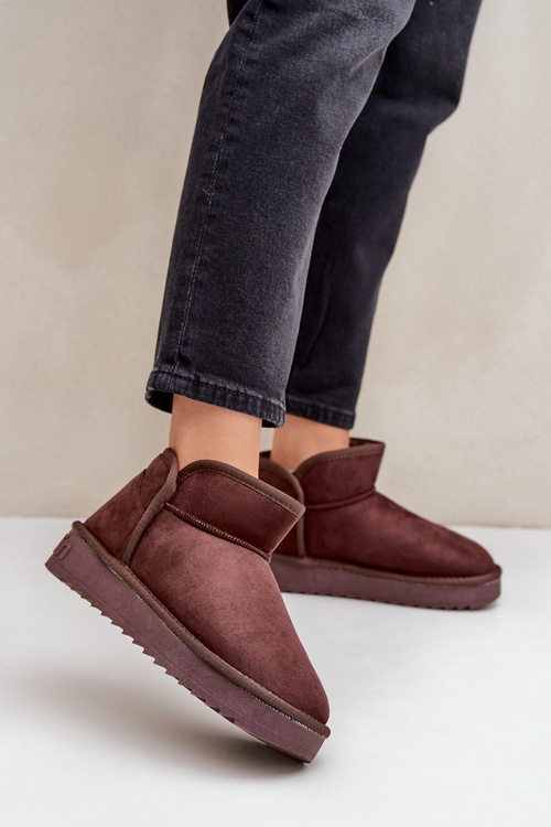 Damskie Śniegowce Na Platformie Czekoladowe D.Franklin DFSH370010