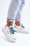 Sneakersy Wsuwane Modne Białe Evolution NB597