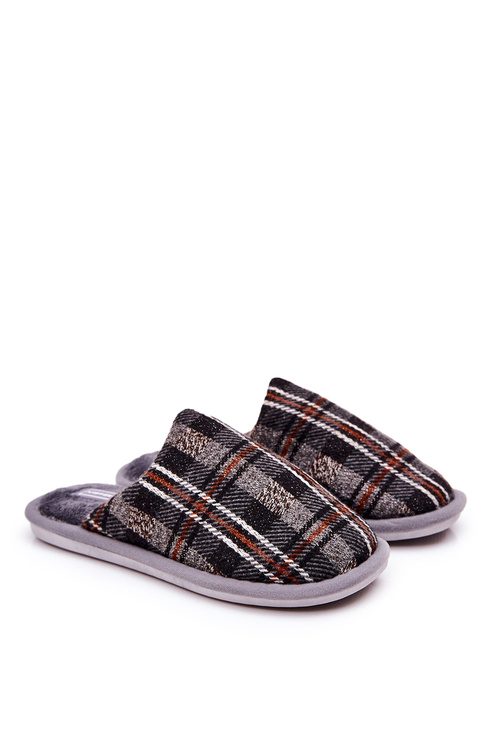 Men's Padded Grille Slippers Grey Whisper