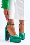 Fashionable Pumps On A Heel Green Santoro