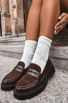 Women's Loafers Made of Eco Leather Chocolate Cailen