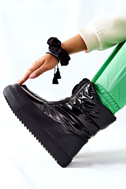 Women's Snow Boots Black Monile