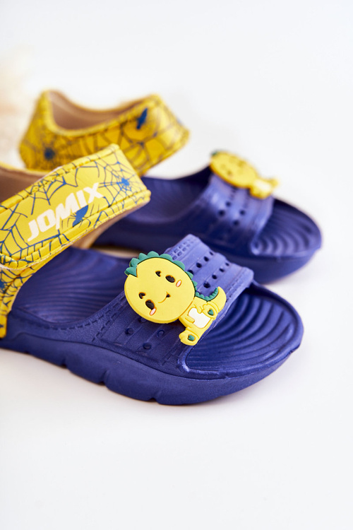 Light Foam Children's Sandals With Velcro navy blue Asti