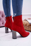Women's Silver Stiletto Boots Red Dimmy