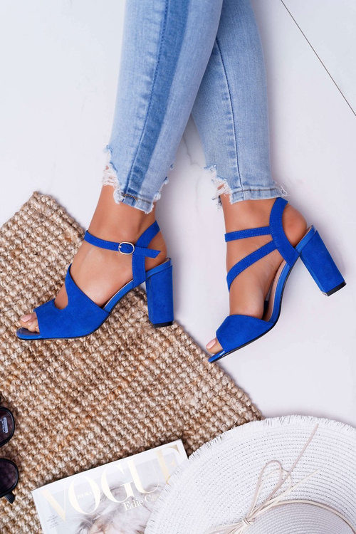 Sergio Leone SK868 Blue Stiletto Sandals