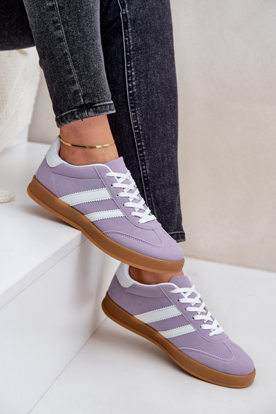 Damskie Niskie Sneakersy Fioletowe Ennorwen