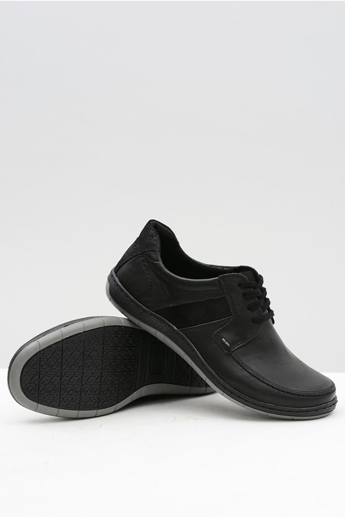 Men's Leather Classic Black Rocco Half Boots