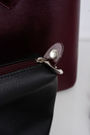 Damska Bordowa Torebka Shopper + Kosmetyczka