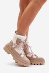 Boots With Fur Shearling Beige Merilana