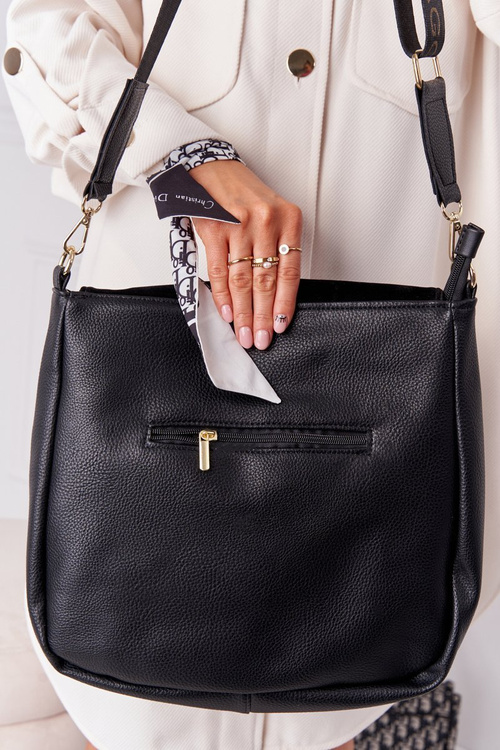 Women's Messenger Bag With Detachable Strap LAURA BIAGGI Black