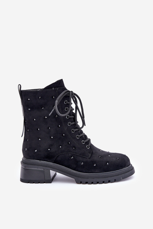 Embellished Women's Work Boots Insulated D&A Black MR880-017