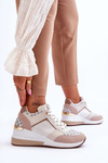 Women's Leather Sport Shoes On A Wedge White Catrine
