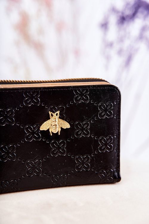 Women's Small Wallet With Ornament Black Sanchos