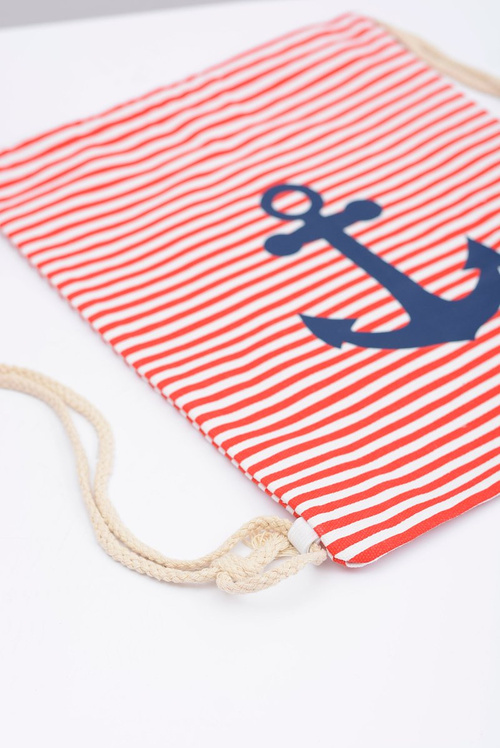 Women's Navy Handbag Red Beach Bag