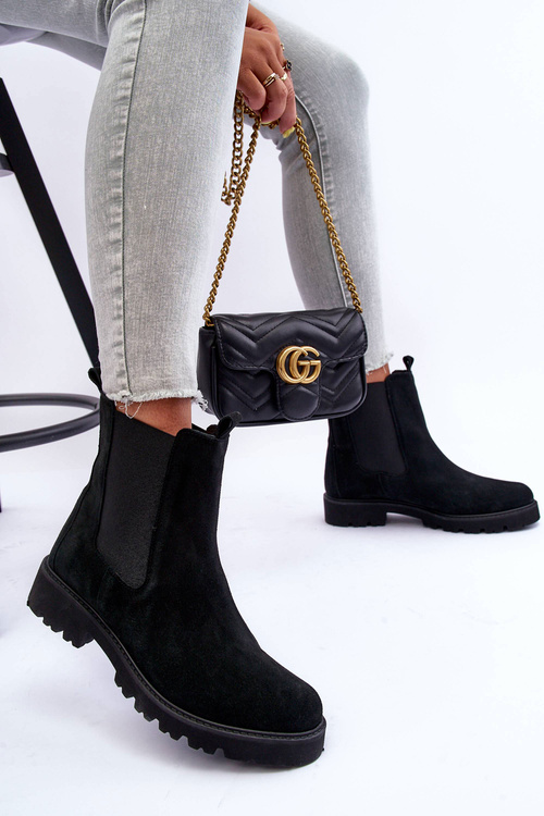Suede Ankle Boots Nicole Black 2672