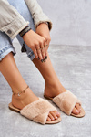 Women's Flat Heels With Fur Nude Lussie