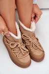 Women's Platform Snow Boots Lined With Fur Camel Aziara