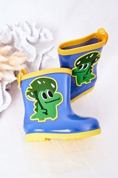 Children's Rain Boots With A Crocodile Blue
