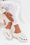 Women's Foam Platform Slippers White Elisra