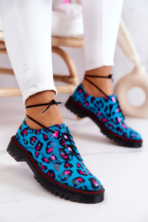 Women's Leather Brogues Oxfords Maciejka 04087-47 Blue