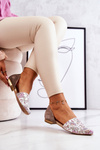 Elegant Leather Ballerinas With Flowers Laura Messi 1110 White