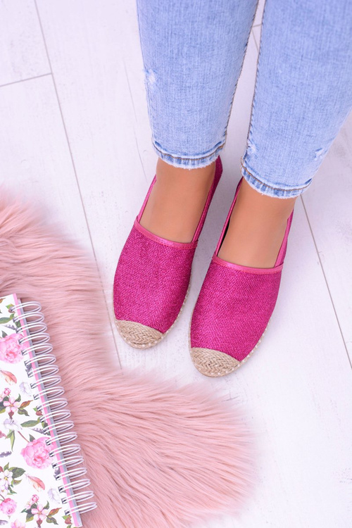 Lu Boo Fuchsia Brocade Espadrilles