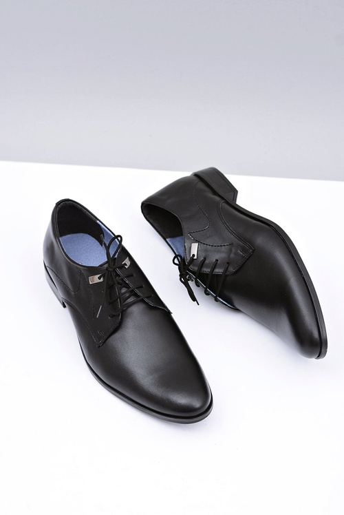 Eleganckie Czarne Półbuty Wizytowe Damaso