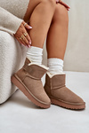 Leather Suede Snow Boots With Fur Vinceza 97951 Beige