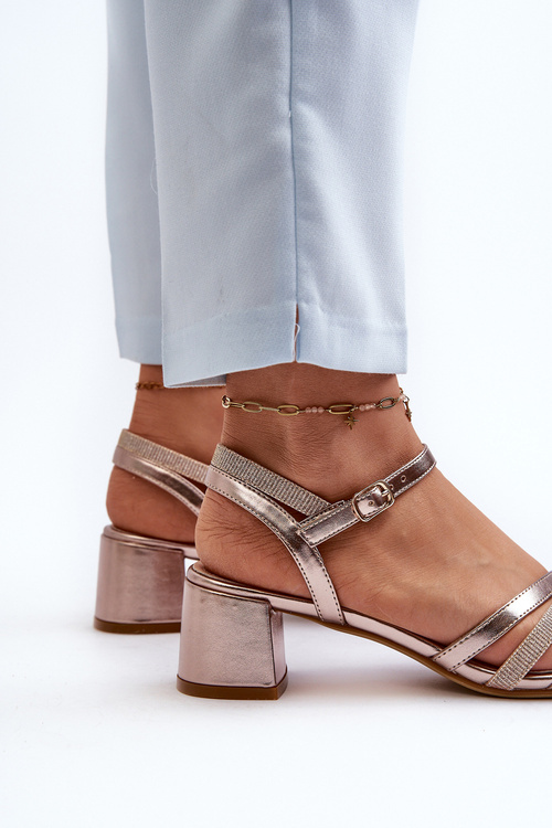 Women's Low Heel Sandals in Synthetic Leather Sergio Leone SK046 Silver