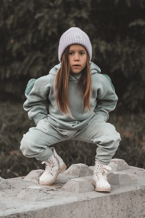 Zip-Up Lined Children's Boots Beige Dolida