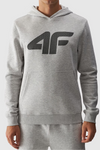 Men's Sweatshirt Pullover With Hood Light Gray 4FWMM00TSWSM1464-27M