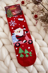 Women's Christmas Socks Santa Claus With A Bag Cosas Red