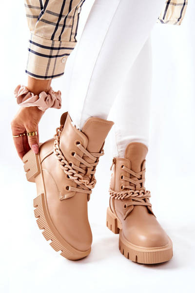 High Boots Leather Beige Izzy