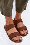 Ladies Leather Sandals Inblu AA0001KU Camel