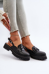 Women's Flat Heel Sandals with Decoration Black D&A MR38-656