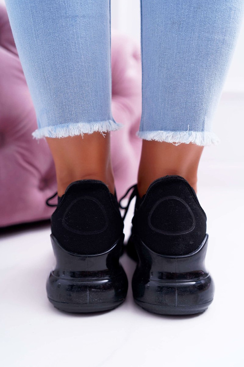 Women's Sports Shoes Black Hello