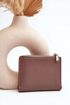 Women's Wallet Purse Made of Faux Leather Light Brown Lazara