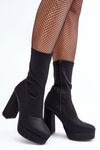 High Heel Boots With A Zip Black Peculia