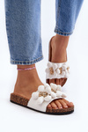 Women's White Sandals with Decorations Bunlia
