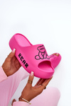 Women's Foam Slides on Chunky Sole with Bear Fuchsia Lamira