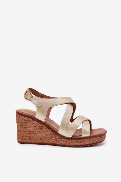 Wedge Sandals for Women Sergio Leone SK223 Gold