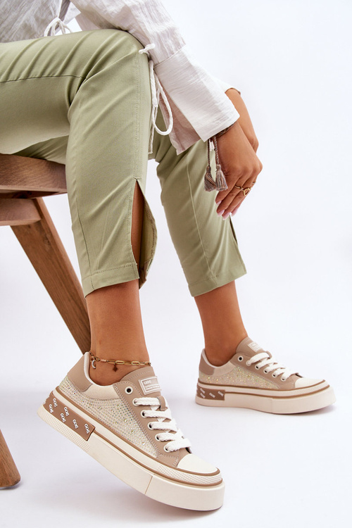 Women's Sneakers With Jets GOE LL2N4055 Beige