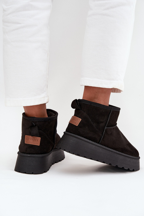 Women's Snow Boots on Platform Black Celyra