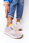 Damskie Sportowe Buty Sneakersy Różowo-Szare After Hours