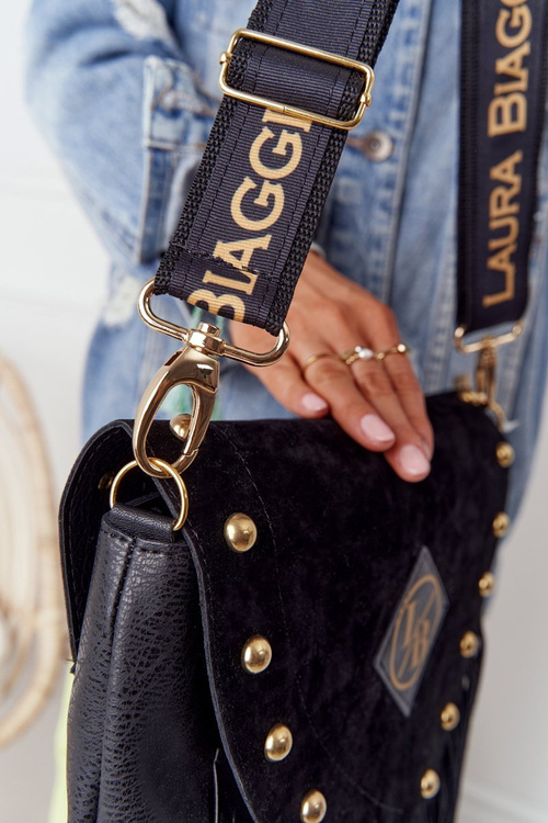 Women's Messenger Bag With Fringes LAURA BIAGGI Black